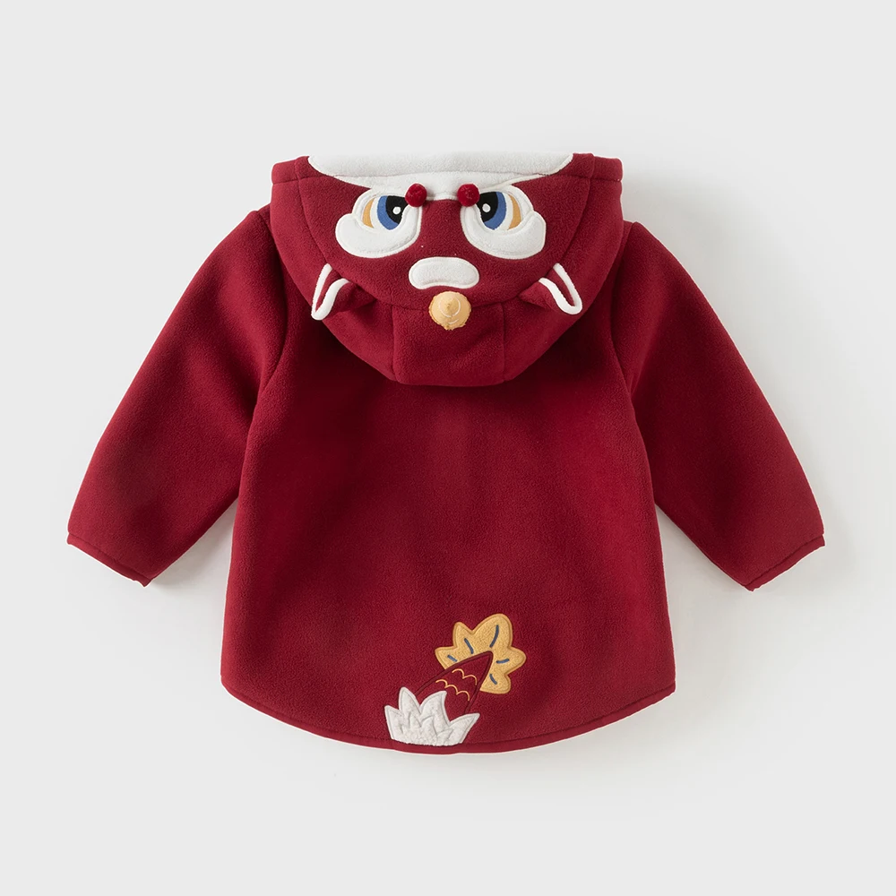 Dave Bella Children's Fleece Coat Tops Autumn Boys Girls Baby Fashion Casual Kids Hooded Jacket Outdoor New Year DBX14462-E