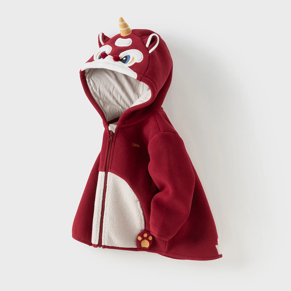 Dave Bella Children's Fleece Coat Tops Autumn Boys Girls Baby Fashion Casual Kids Hooded Jacket Outdoor New Year DBX14462-E