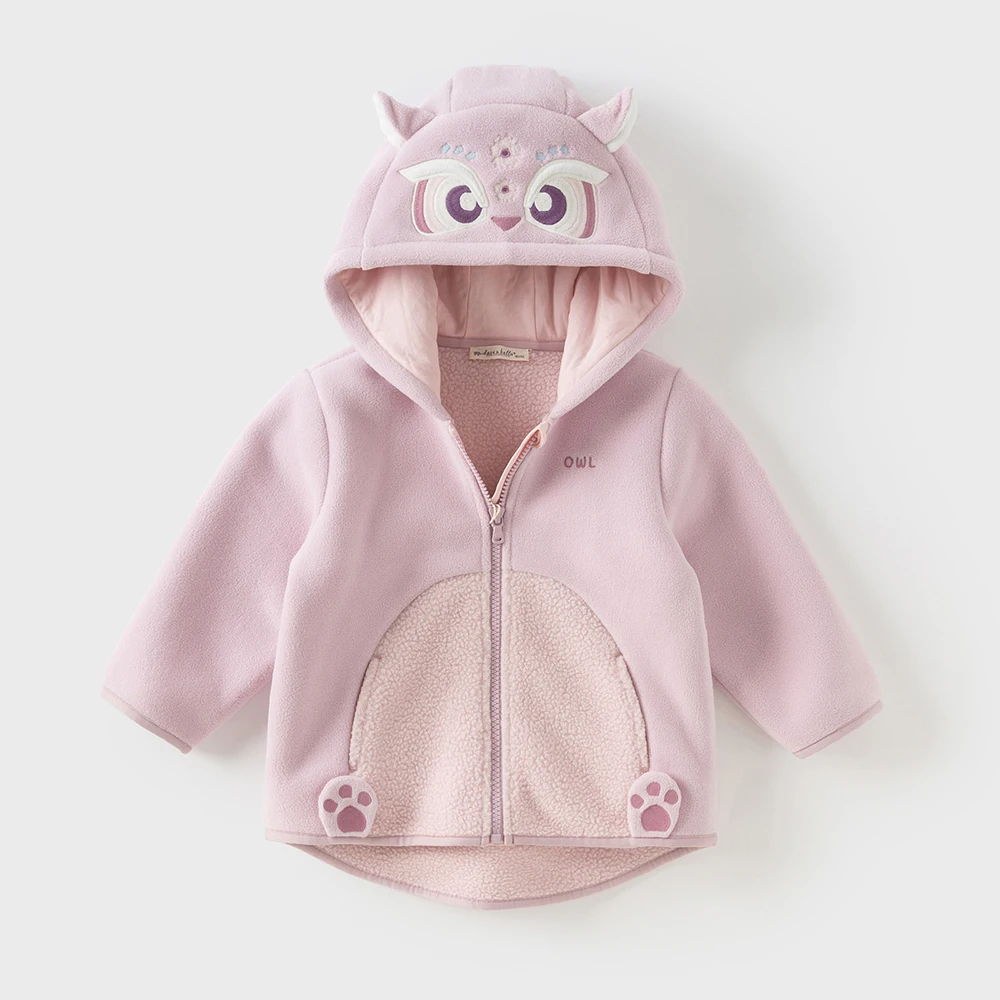 Dave Bella Children's Fleece Coat Tops Autumn Boys Girls Baby Fashion Casual Kids Hooded Jacket Outdoor New Year DBX14462-E