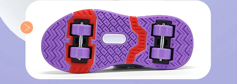 Children's Skateboard Shoes Walking Rolling Dual-Use Comfortable Wear-resistant Outdoor Roller Skate Sneakers Girls Boys 4 Wheel