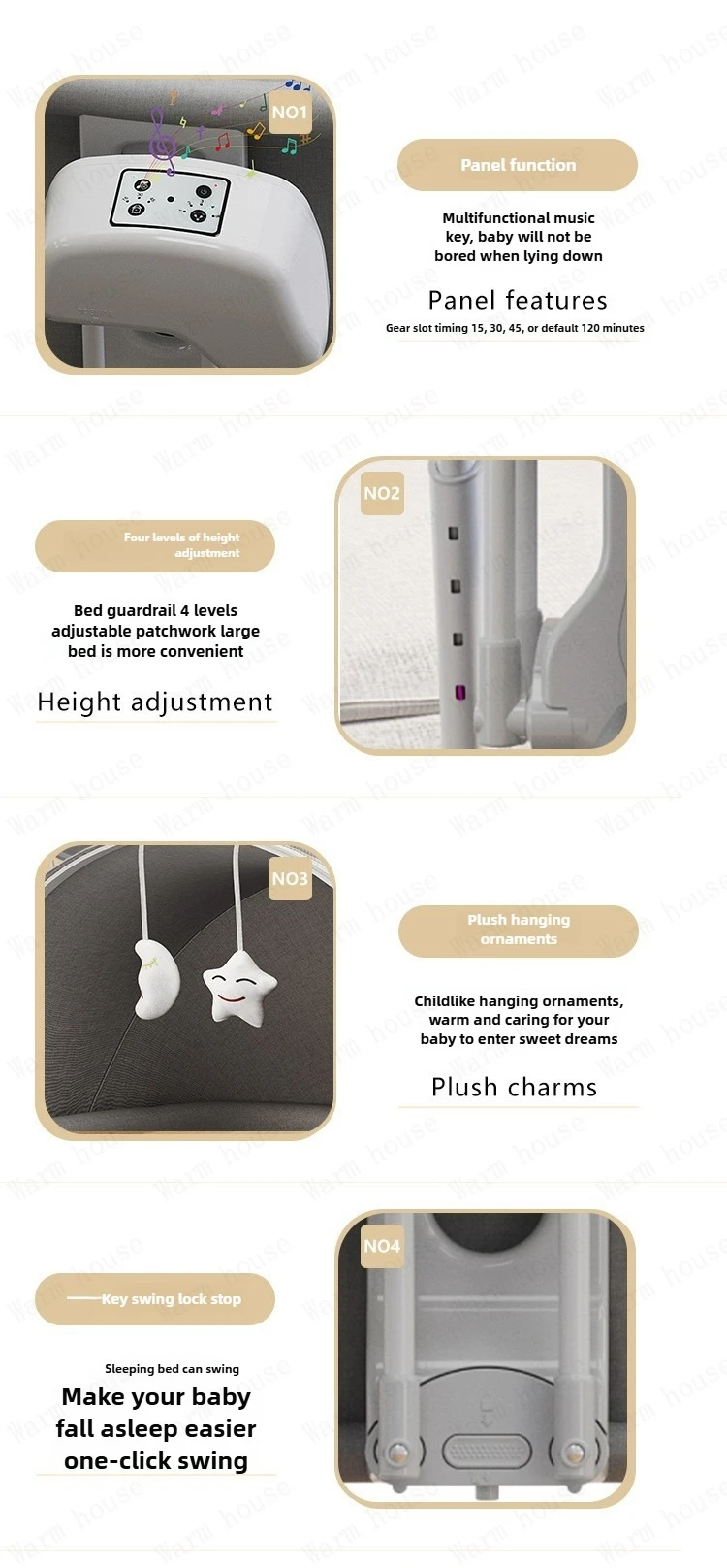 2025 New Portable Child Beds Multifunctional Children Folding Newborn Baby Cribs Child Beds Luxury Baby Bassinet Bedside Crib