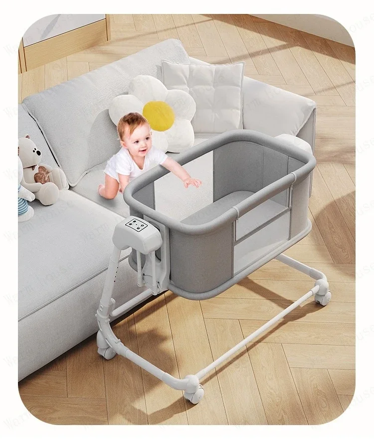 2025 New Portable Child Beds Multifunctional Children Folding Newborn Baby Cribs Child Beds Luxury Baby Bassinet Bedside Crib