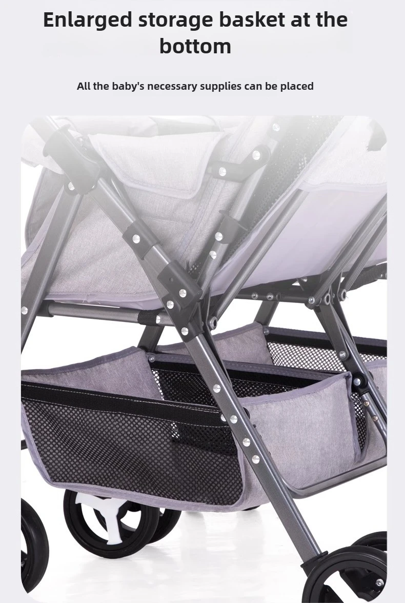 Twin Stroller, Double Seat/double Recline Stroller, Foldable, Suitable for Two People and Can Be Taken Into Elevators.