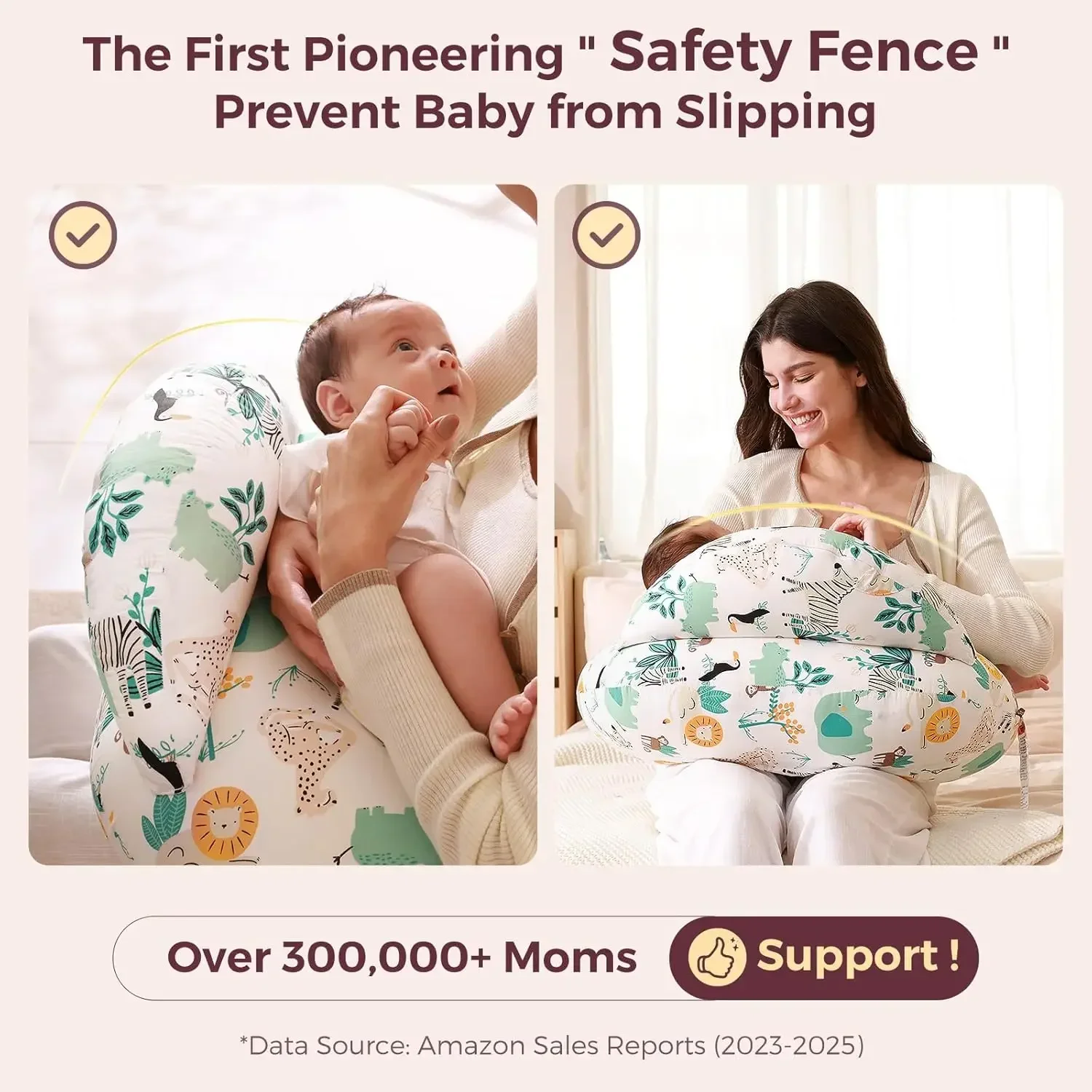 Wider Feeding Pillows Breastfeeding Nursing Support Pillow for Mom Baby Hand-Free Easier Feeding Comfortable Postpartum Recovery