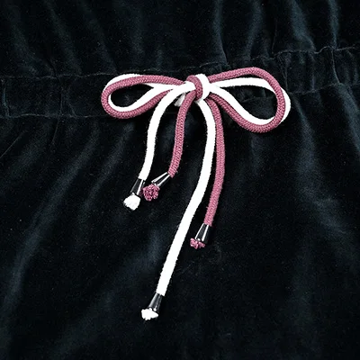 Shabbos Teen/Woman Dress Winter Robe Short Sleeves Clothing Waist 2 Cord Strings Girls Black Velour Dress Sizes XS-XXXL