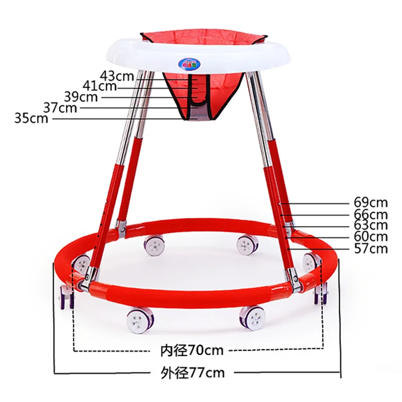 High-level walker large walker children's big walking train learning rehabilitation training car special children 2-12 years old