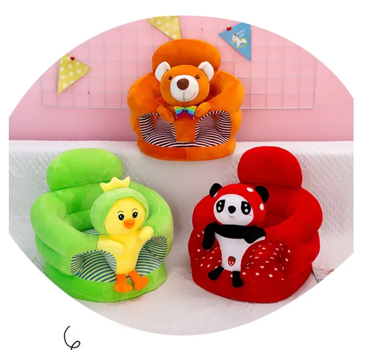 New Learning Seat Cushion for Babies Seat Training Correction of Sitting Posture Cartoon Plush Anti Fall Aged 4 To 9 Months