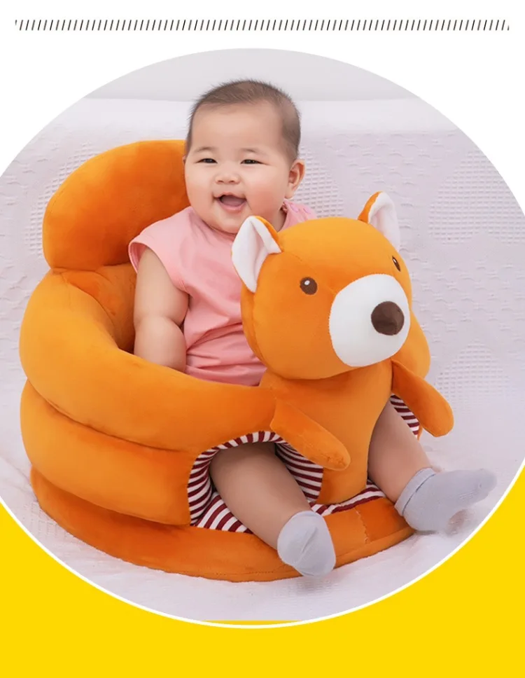 New Learning Seat Cushion for Babies Seat Training Correction of Sitting Posture Cartoon Plush Anti Fall Aged 4 To 9 Months