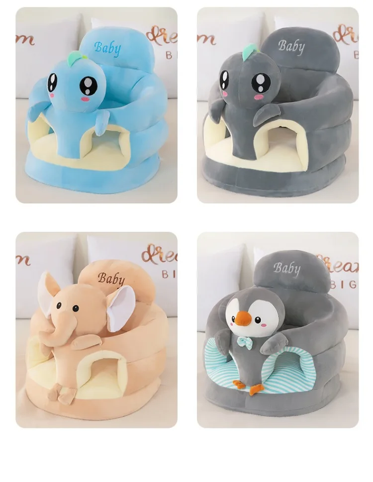 New Learning Seat Cushion for Babies Seat Training Correction of Sitting Posture Cartoon Plush Anti Fall Aged 4 To 9 Months