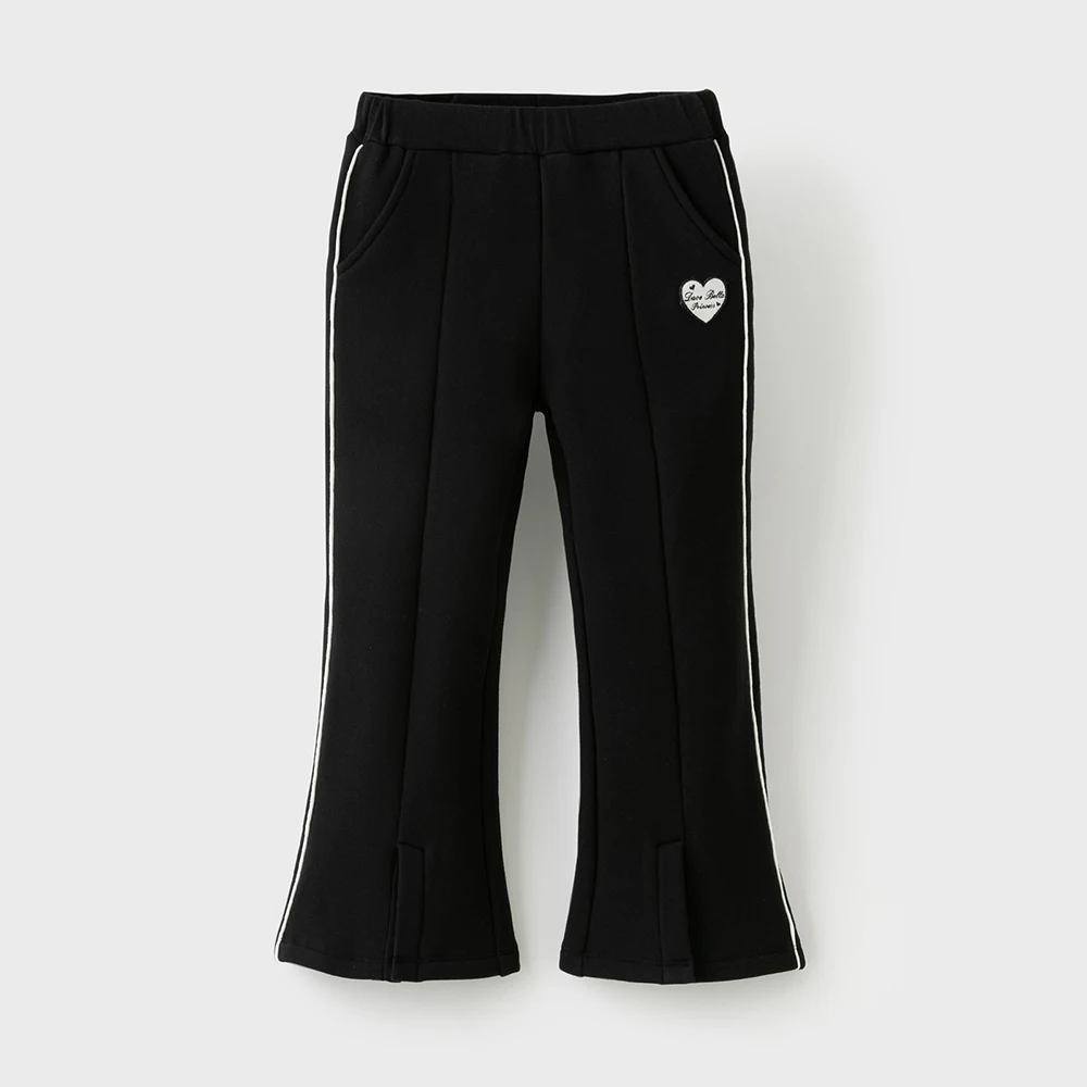 Dave Bella Girls Bootcut Velvet Pants Knitted Autumn Winter Children Loose Elastic Pants Outdoor Party Formal Trousers DK4254842
