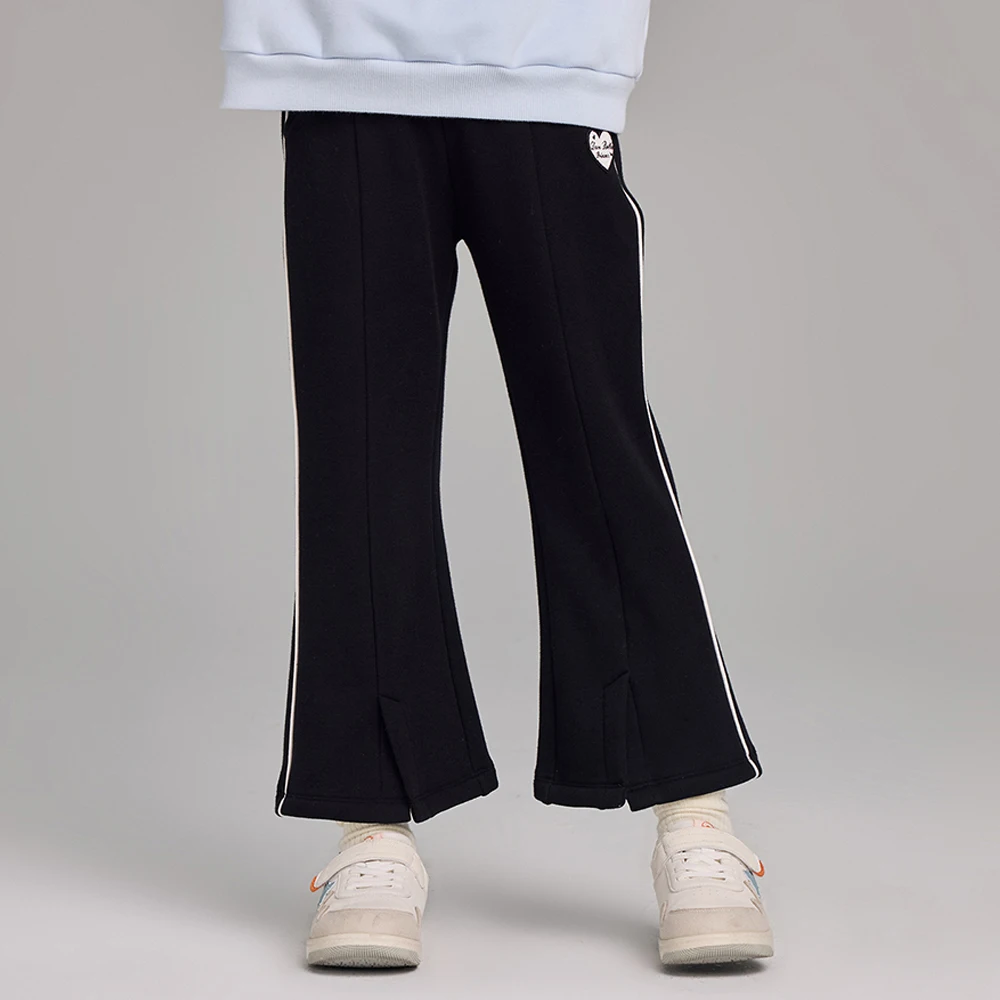 Dave Bella Girls Bootcut Velvet Pants Knitted Autumn Winter Children Loose Elastic Pants Outdoor Party Formal Trousers DK4254842