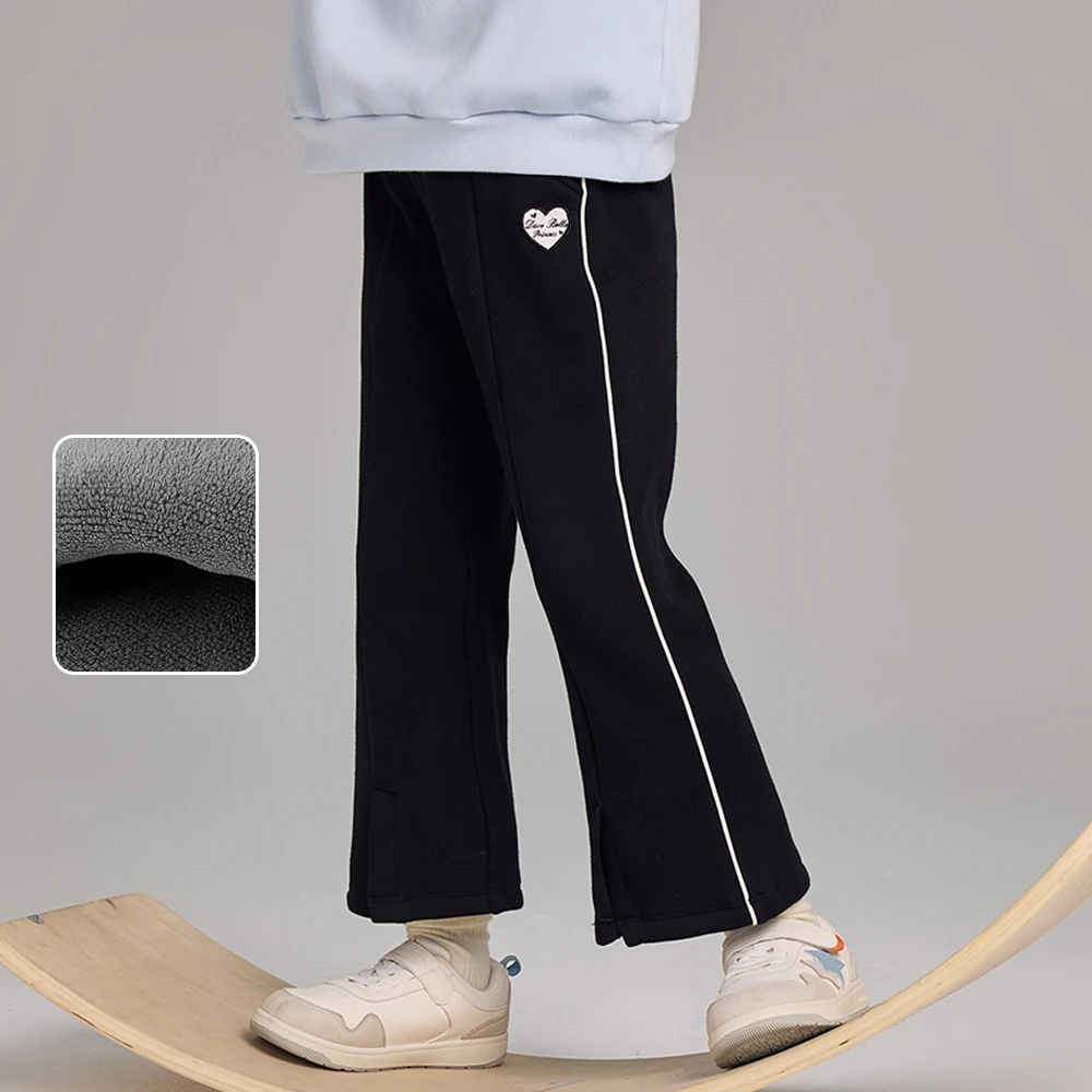 Dave Bella Girls Bootcut Velvet Pants Knitted Autumn Winter Children Loose Elastic Pants Outdoor Party Formal Trousers DK4254842