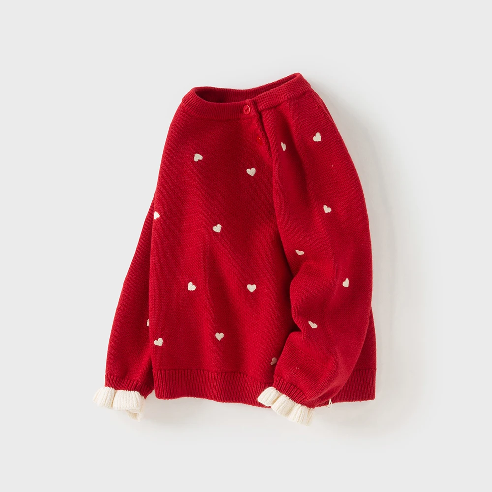Dave Bella Girls Baby Autumn Winter Sweater Pullover Charm Cute Children Long Sleeve Sweet Knitted Top Cardigan Party DB4254247