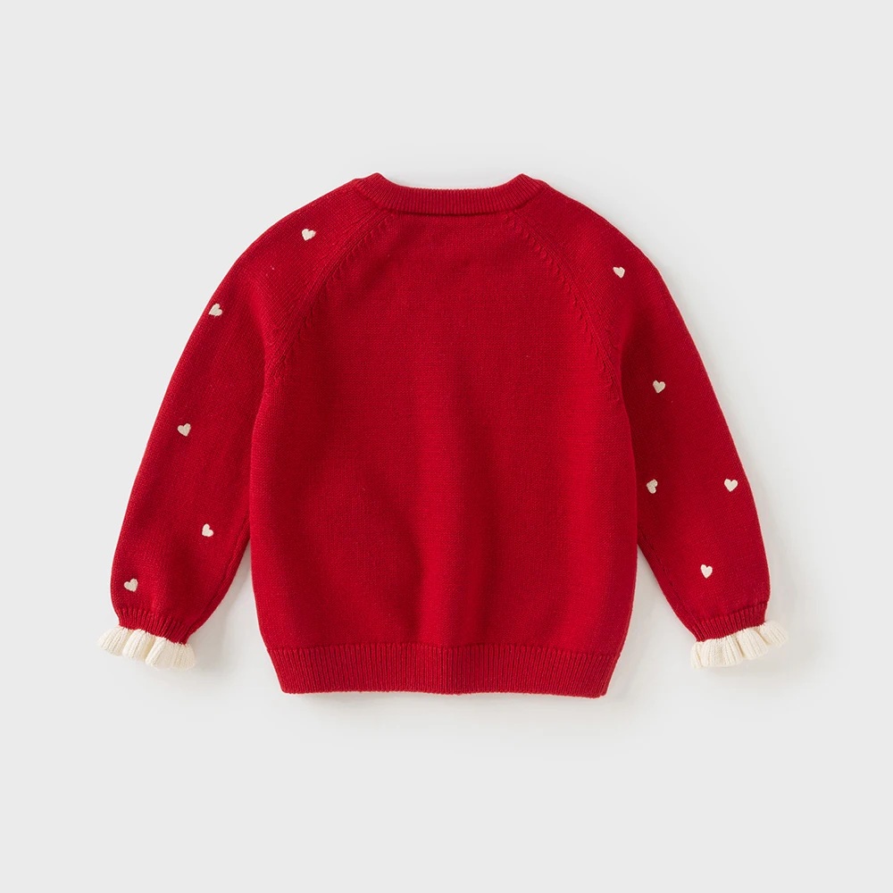 Dave Bella Girls Baby Autumn Winter Sweater Pullover Charm Cute Children Long Sleeve Sweet Knitted Top Cardigan Party DB4254247