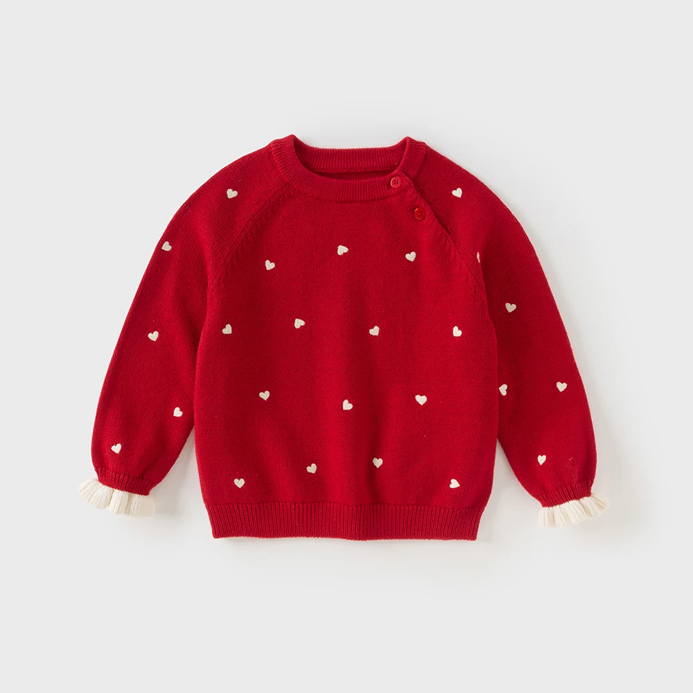 Dave Bella Girls Baby Autumn Winter Sweater Pullover Charm Cute Children Long Sleeve Sweet Knitted Top Cardigan Party DB4254247
