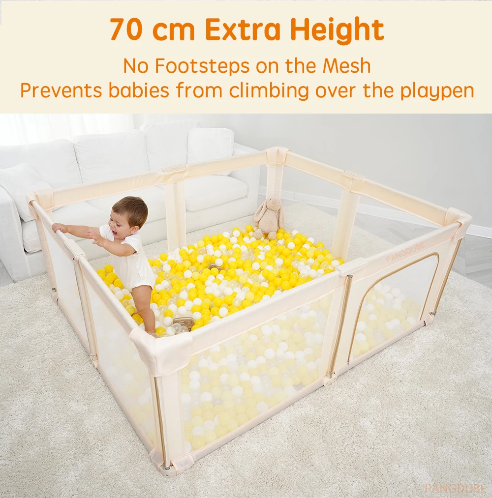 PANGDUBE Folding Baby Playpen Large Foldable Playground for Baby Safety Fence Activities for Baby Park Portable Baby Games Area