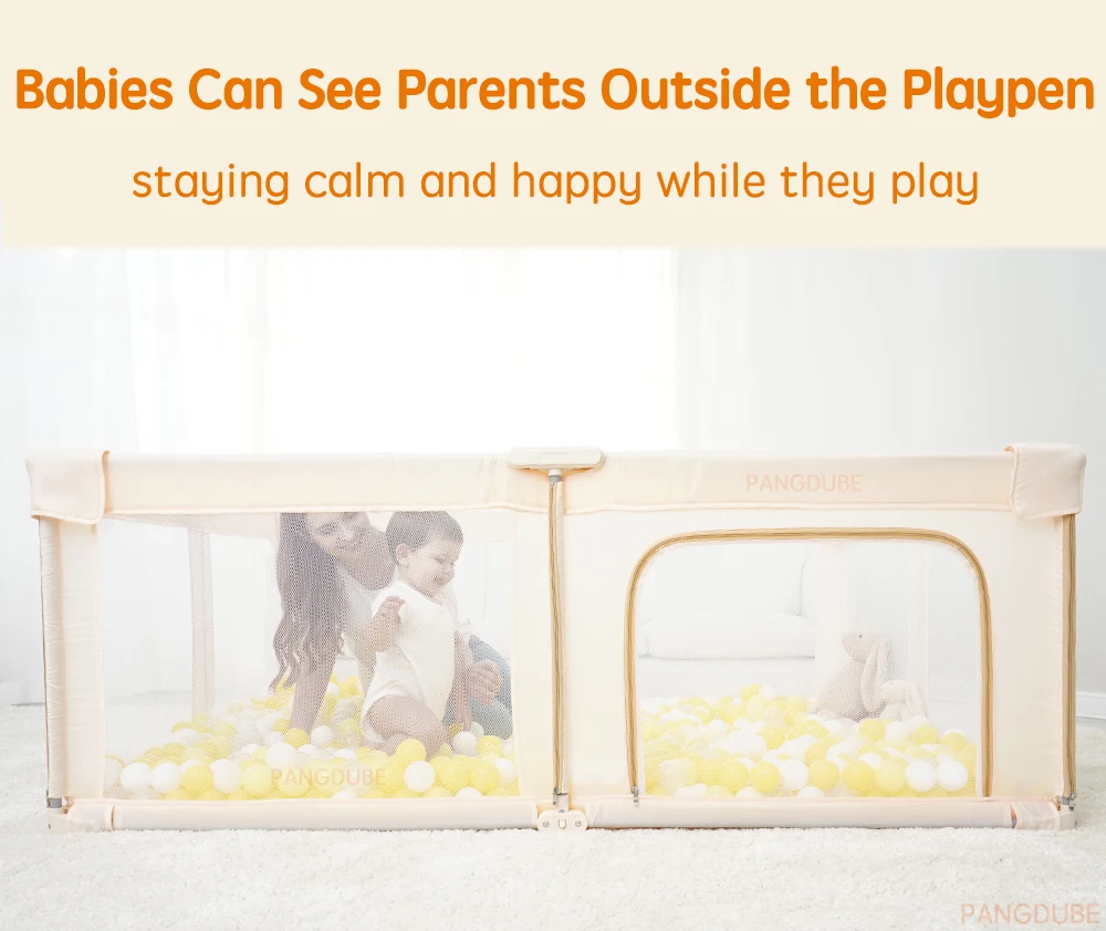 PANGDUBE Folding Baby Playpen Large Foldable Playground for Baby Safety Fence Activities for Baby Park Portable Baby Games Area