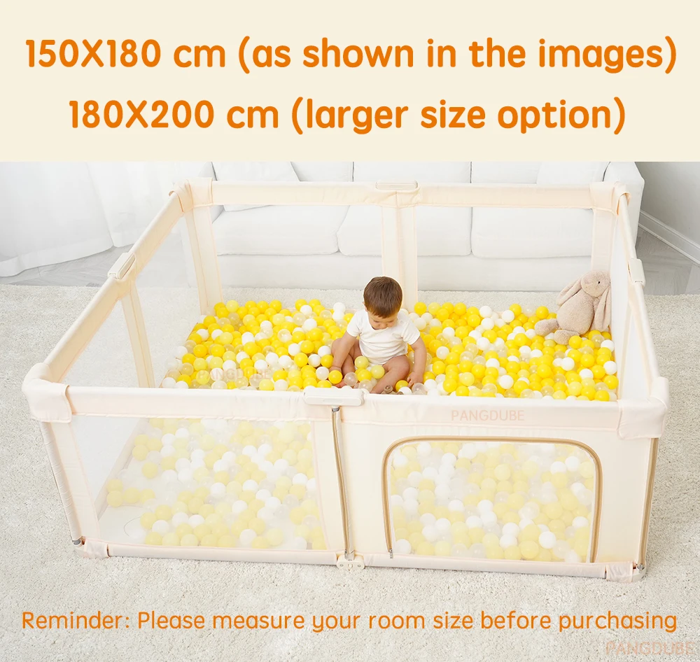 PANGDUBE Folding Baby Playpen Large Foldable Playground for Baby Safety Fence Activities for Baby Park Portable Baby Games Area