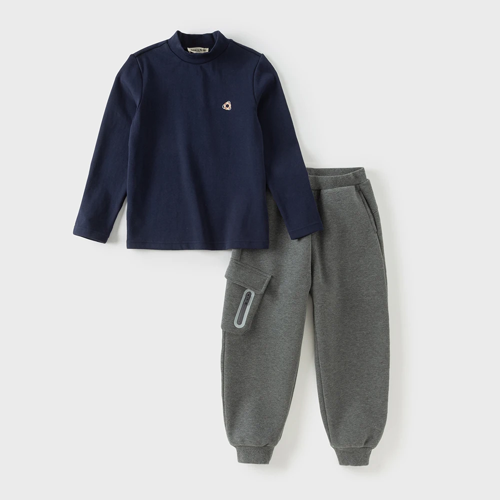 Dave Bella Children Autumn Winter Velvet Thicken Cargo Pants Girl Elastic Waist Casual Sports Jogger Warn Trousers DK4254438