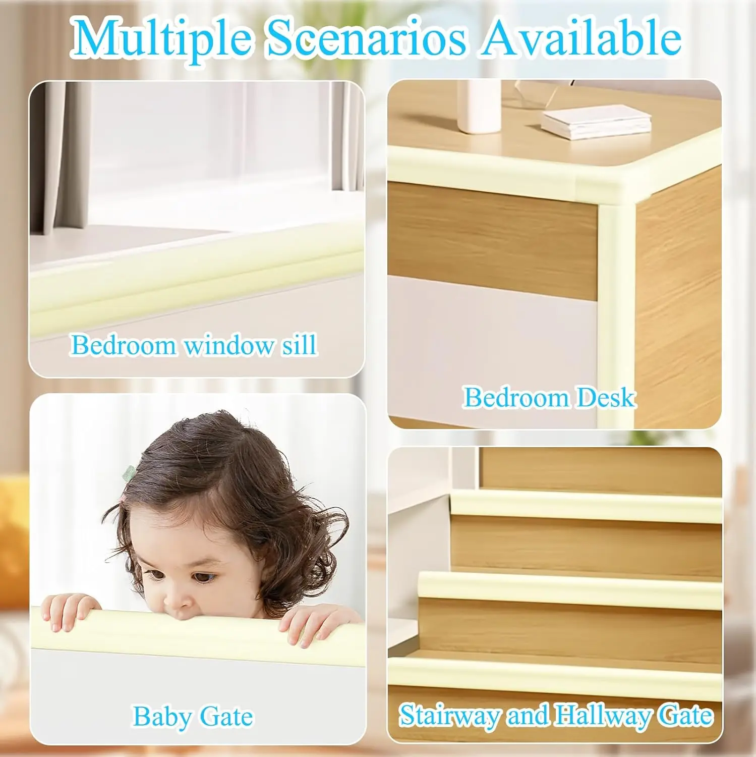 1 Roll Baby Safety Table Corner Protector Strip 4 Self Adhesive Guards Soft NBR Foam Edge Proofing Child Home Furniture