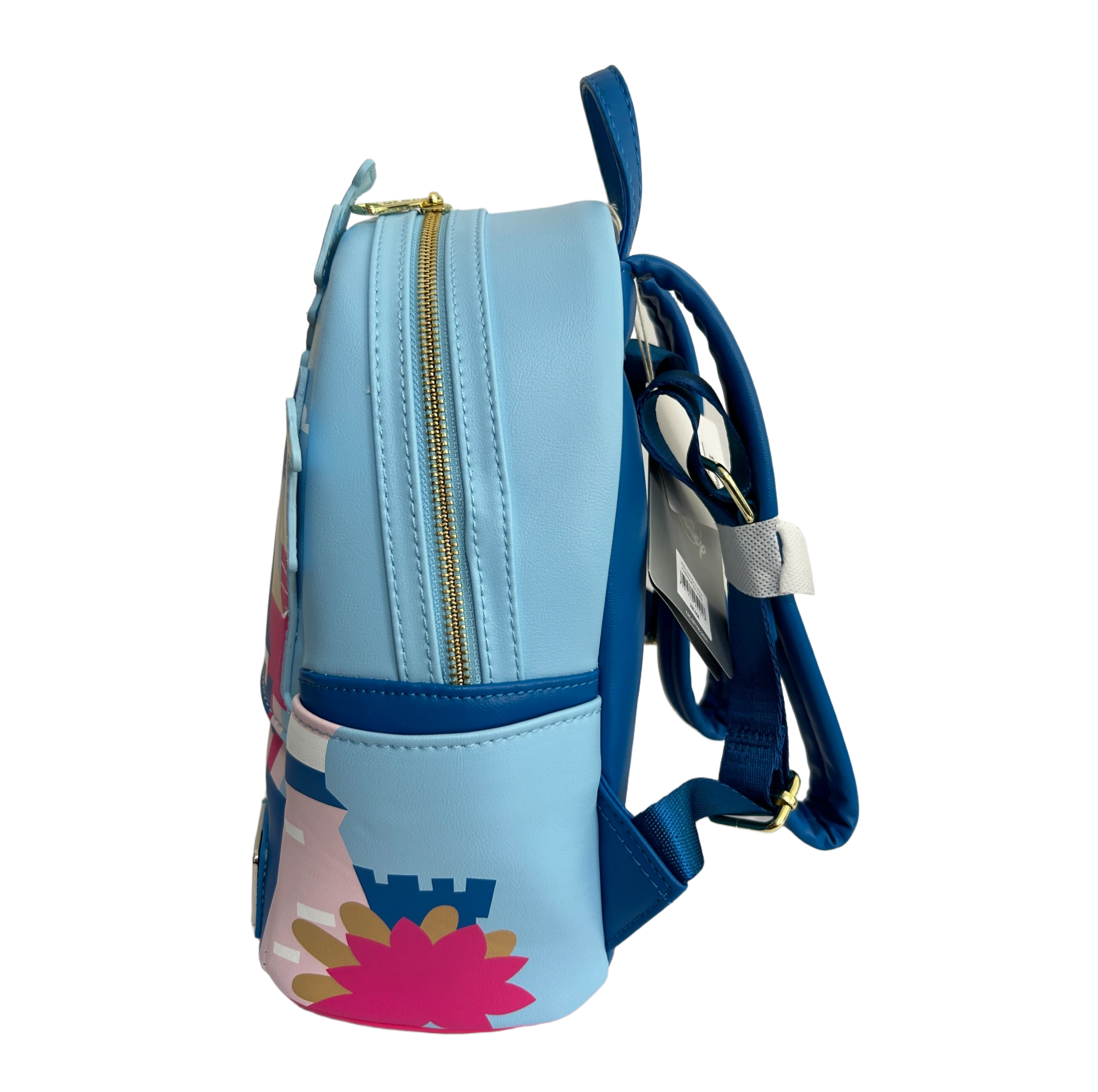 Loungefly Disney Mickey Mouse Ear Pu Leather Women's Backpack Castle Cosplay Leisure Travel Bag Mini Children's Schoolbag
