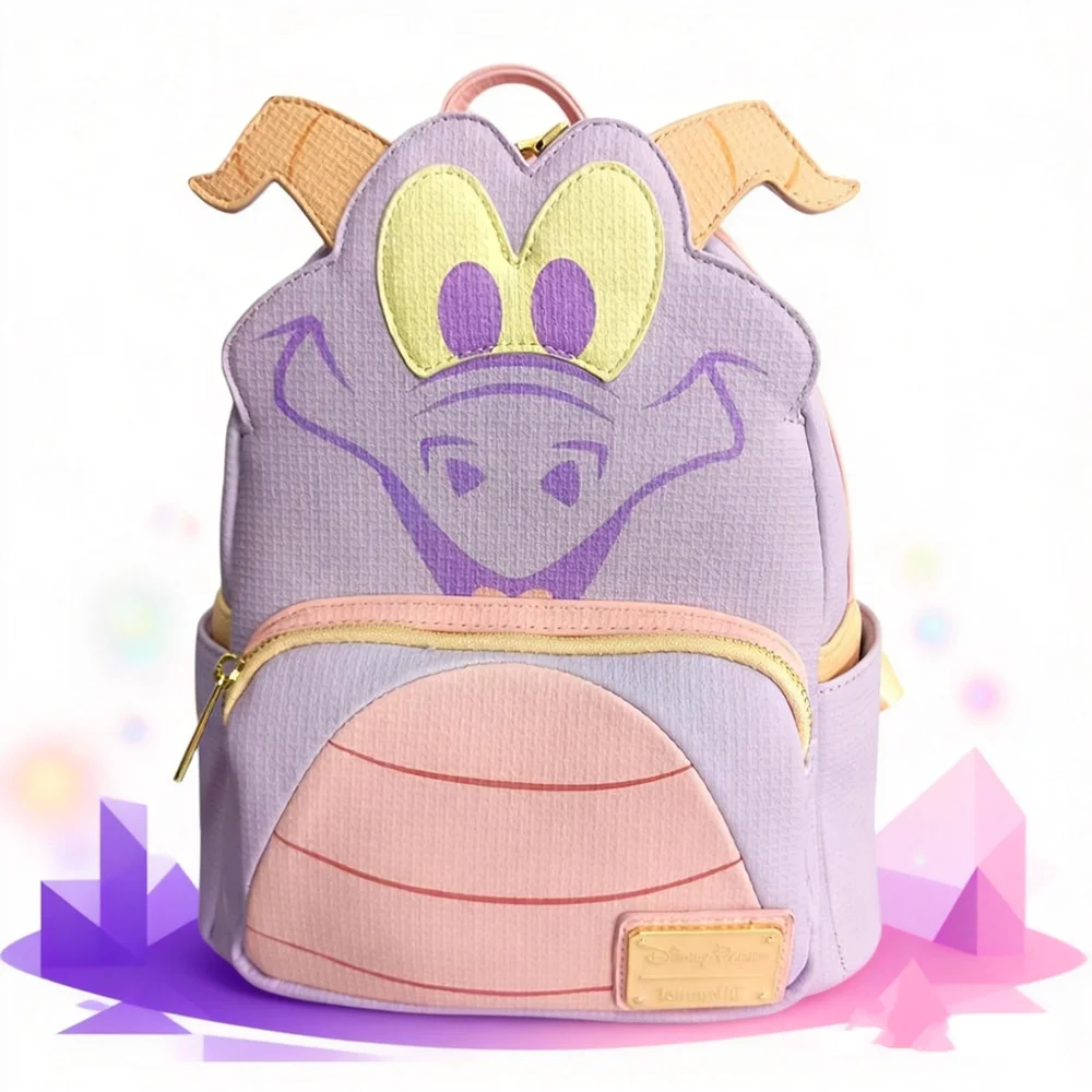 Loungefly Disney Mickey Mouse Ear Pu Leather Women's Backpack Castle Cosplay Leisure Travel Bag Mini Children's Schoolbag