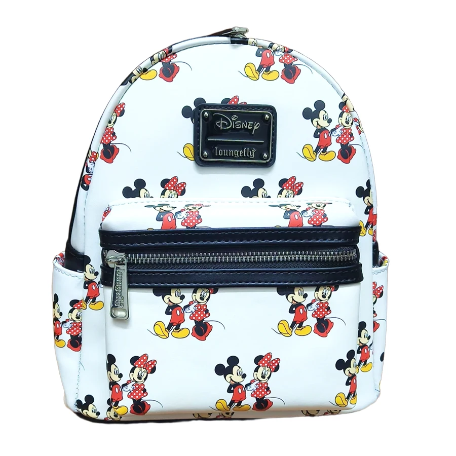 Loungefly Disney Mickey Mouse Ear Pu Leather Women's Backpack Castle Cosplay Leisure Travel Bag Mini Children's Schoolbag