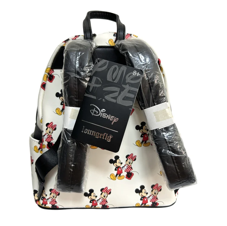 Loungefly Disney Mickey Mouse Ear Pu Leather Women's Backpack Castle Cosplay Leisure Travel Bag Mini Children's Schoolbag