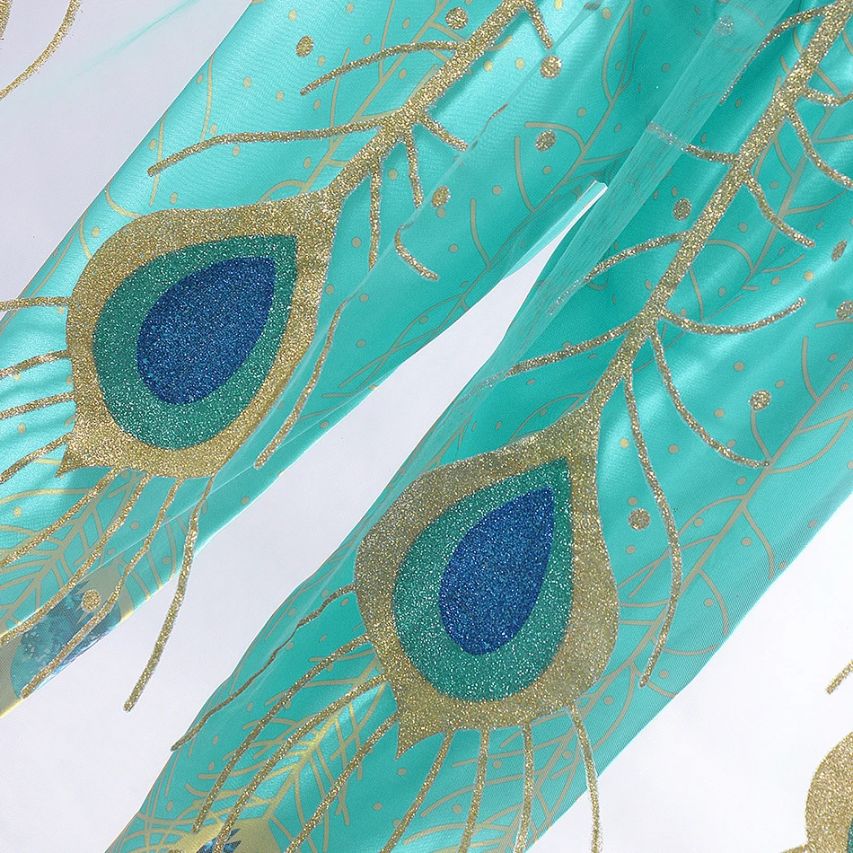 Muababy Jasmine Aladdin Princess Dress for Girls Cosplay Costume Birthday Party Fancy Outfit Toddler Kids Fairy Tale Vestid0