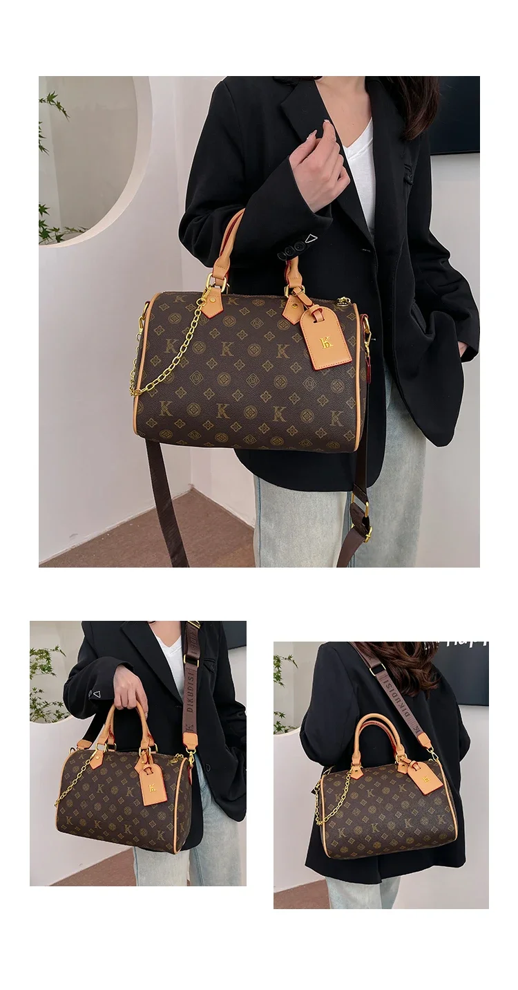 Trendy Design Letter Logo Minimalist Diaper Bags Ladies Luxury Brand Leather Commuter Bag Elegant Crossbody