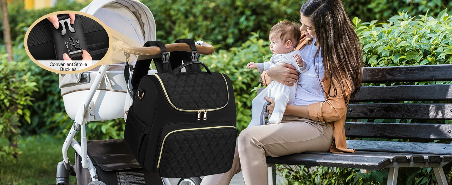 4 In 1 Diaper Bag Backpack Foldable Baby Waterproof Travel Bag Diaper Bag Backpack with Changing Pad Travel Diaper Bag for Mom