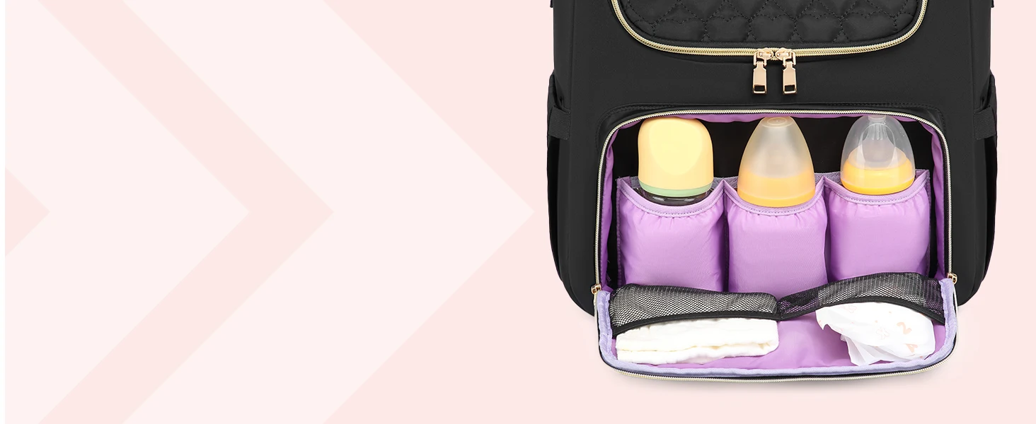 4 In 1 Diaper Bag Backpack Foldable Baby Waterproof Travel Bag Diaper Bag Backpack with Changing Pad Travel Diaper Bag for Mom