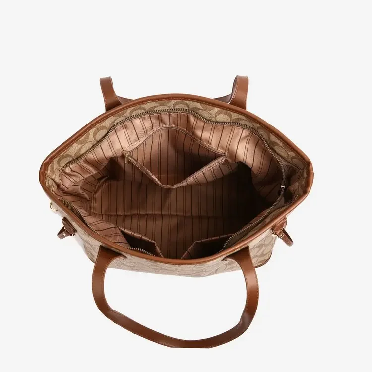 Luxury Vintage Diaper Bags For Women Classic Leather Tote Bag Elegant Minimalist Large Capacity Designer Fashionable