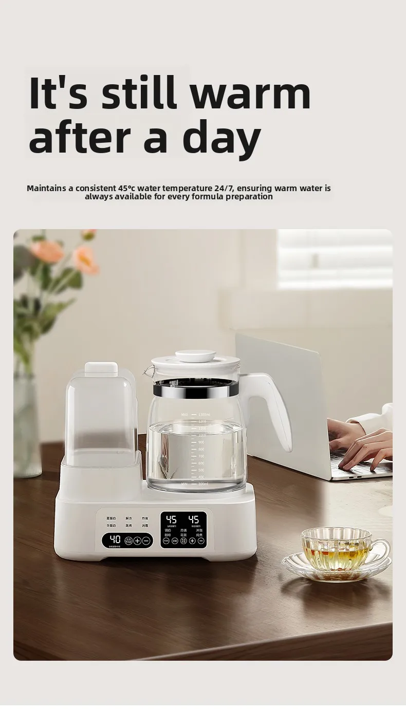 Baby Specific Constant Temperature Hot Water Kettle Disinfection 2-in-1 Multifunctional Milk Mixer Constant Temperature Kettle