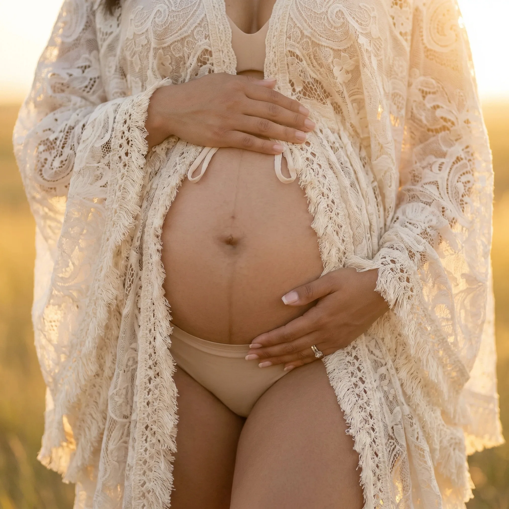 Boho Style Tassels Beige Lace Maternity Photo Shoot Long Dress Bohemian Pregnancy Photography Props Dress