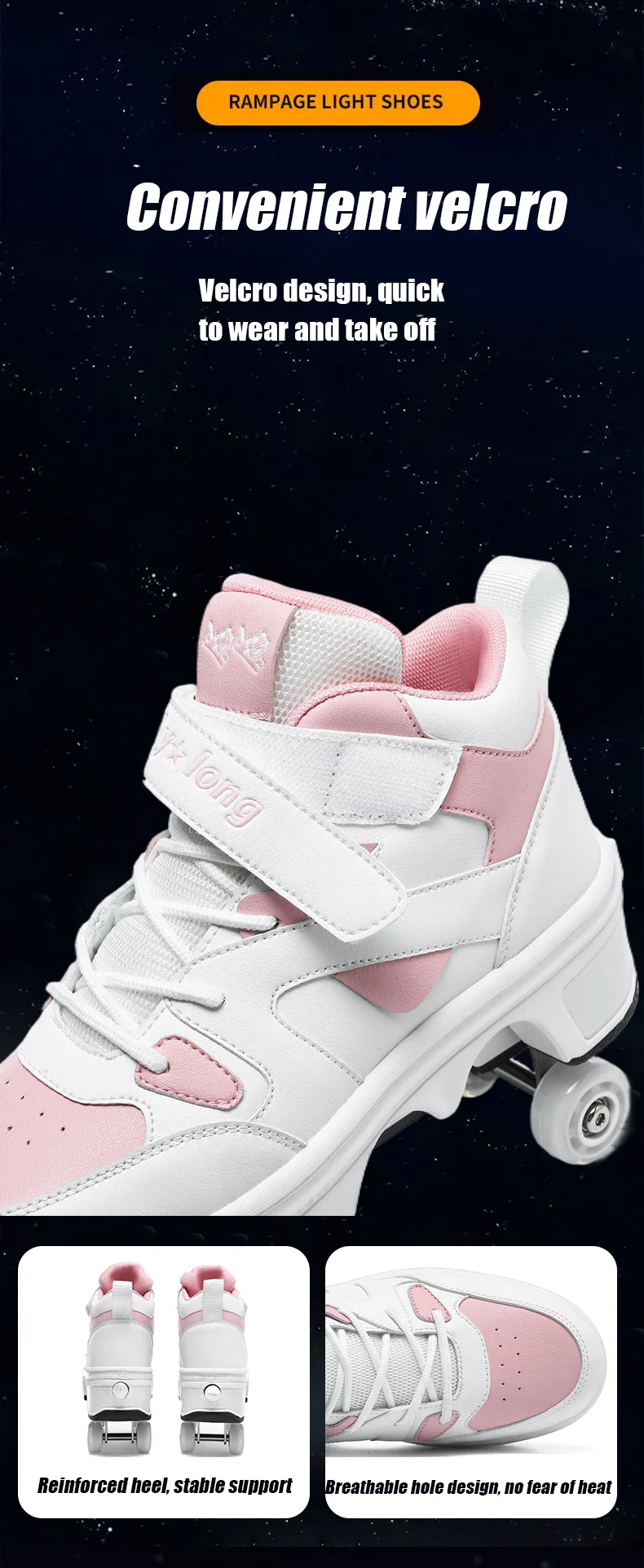 NEW Children's Sports Roller Skates Deformation Shoes 4 Four-wheeled Roller Skates Adult Runaway Shoes Student Deformation Wheel