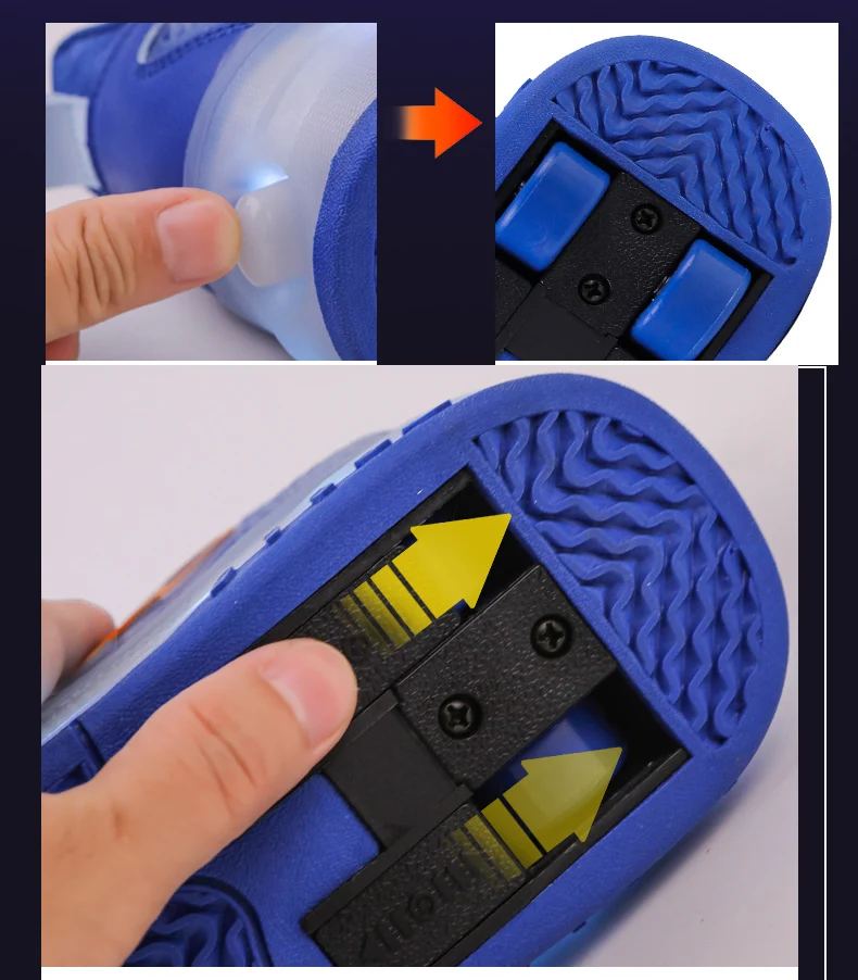 Children Roller Skate Sneakers Kid Sport Gym Footwear Roller Skates 4 Wheels USB Charge Luminous Boys Girls Casual Skateboard