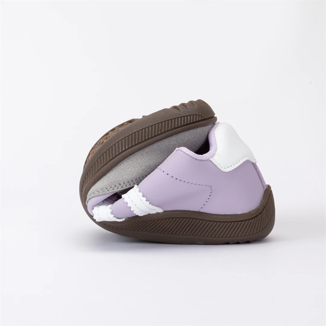ZZFABER Kids Barefoot Sneakers Soft Fiber Leather Flexible Casual Shoes Breathable Minimalist Footwear for Boys Girls