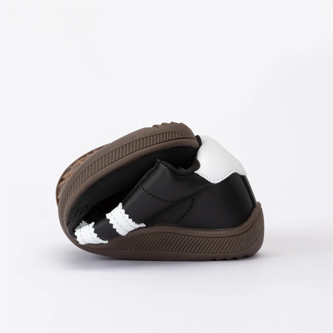 ZZFABER Kids Barefoot Sneakers Soft Fiber Leather Flexible Casual Shoes Breathable Minimalist Footwear for Boys Girls