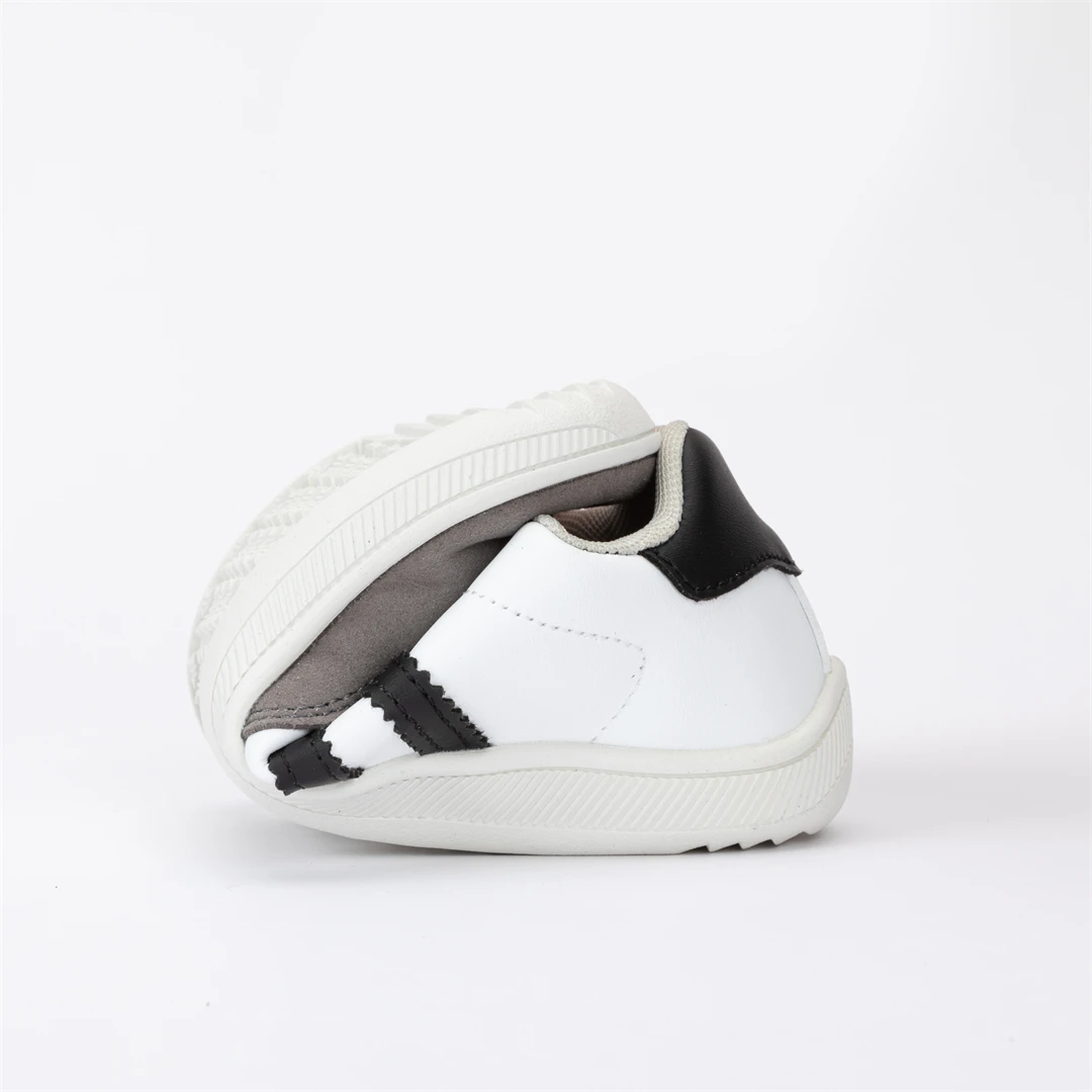 ZZFABER Kids Barefoot Sneakers Soft Fiber Leather Flexible Casual Shoes Breathable Minimalist Footwear for Boys Girls