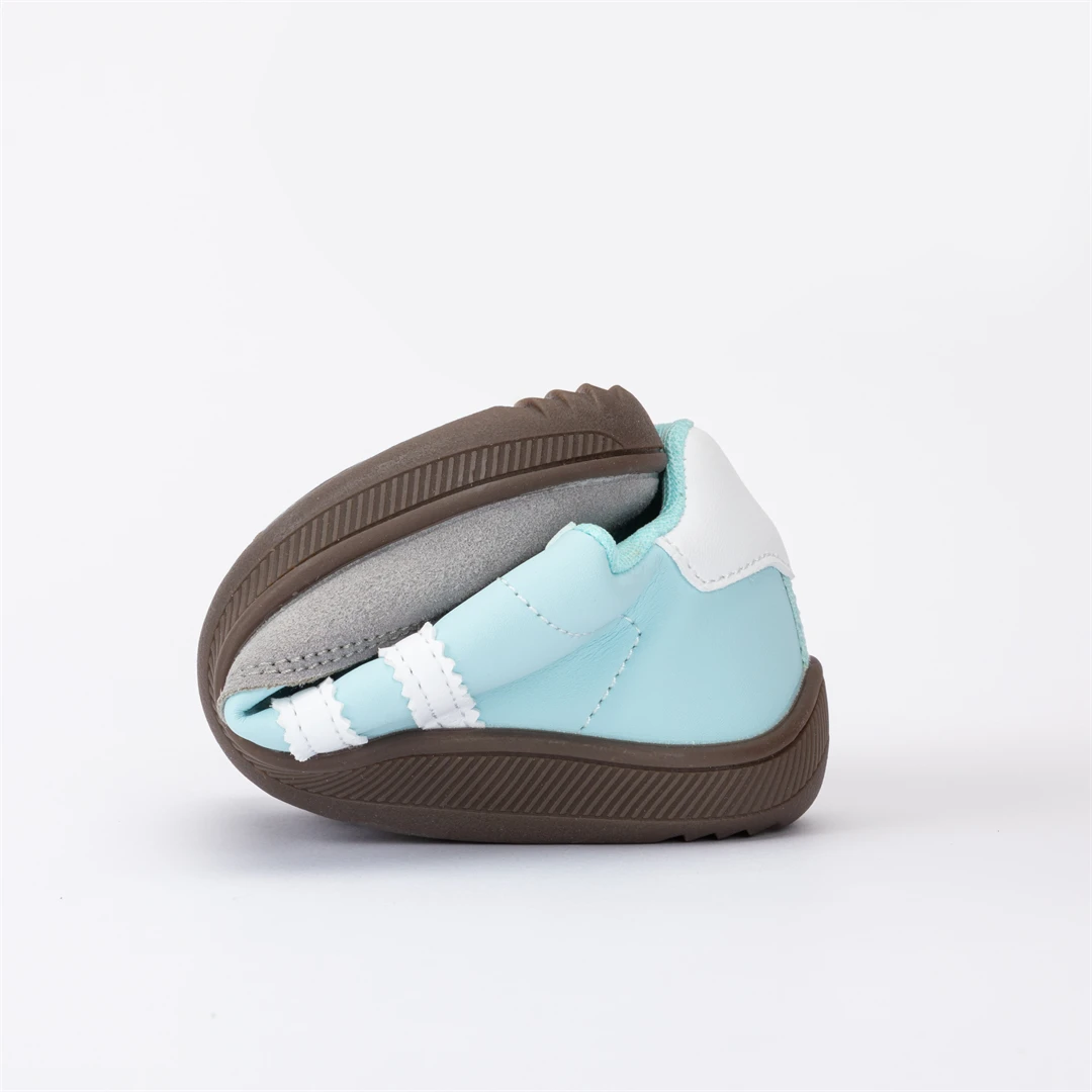 ZZFABER Kids Barefoot Sneakers Soft Fiber Leather Flexible Casual Shoes Breathable Minimalist Footwear for Boys Girls