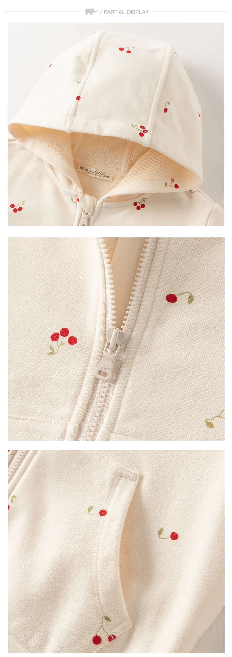 Dave Bella Girls' Coat Pants 2pcs Suits Spring Sports Two Piece Set Children Long Sleeve Jacket Trousers Clothes DB3263035