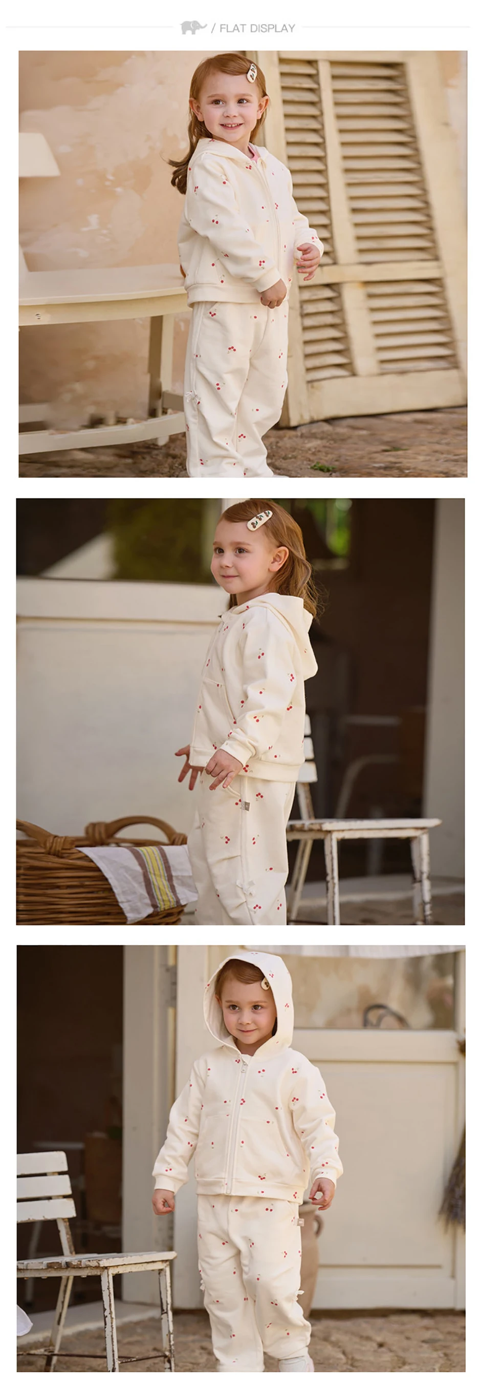 Dave Bella Girls' Coat Pants 2pcs Suits Spring Sports Two Piece Set Children Long Sleeve Jacket Trousers Clothes DB3263035