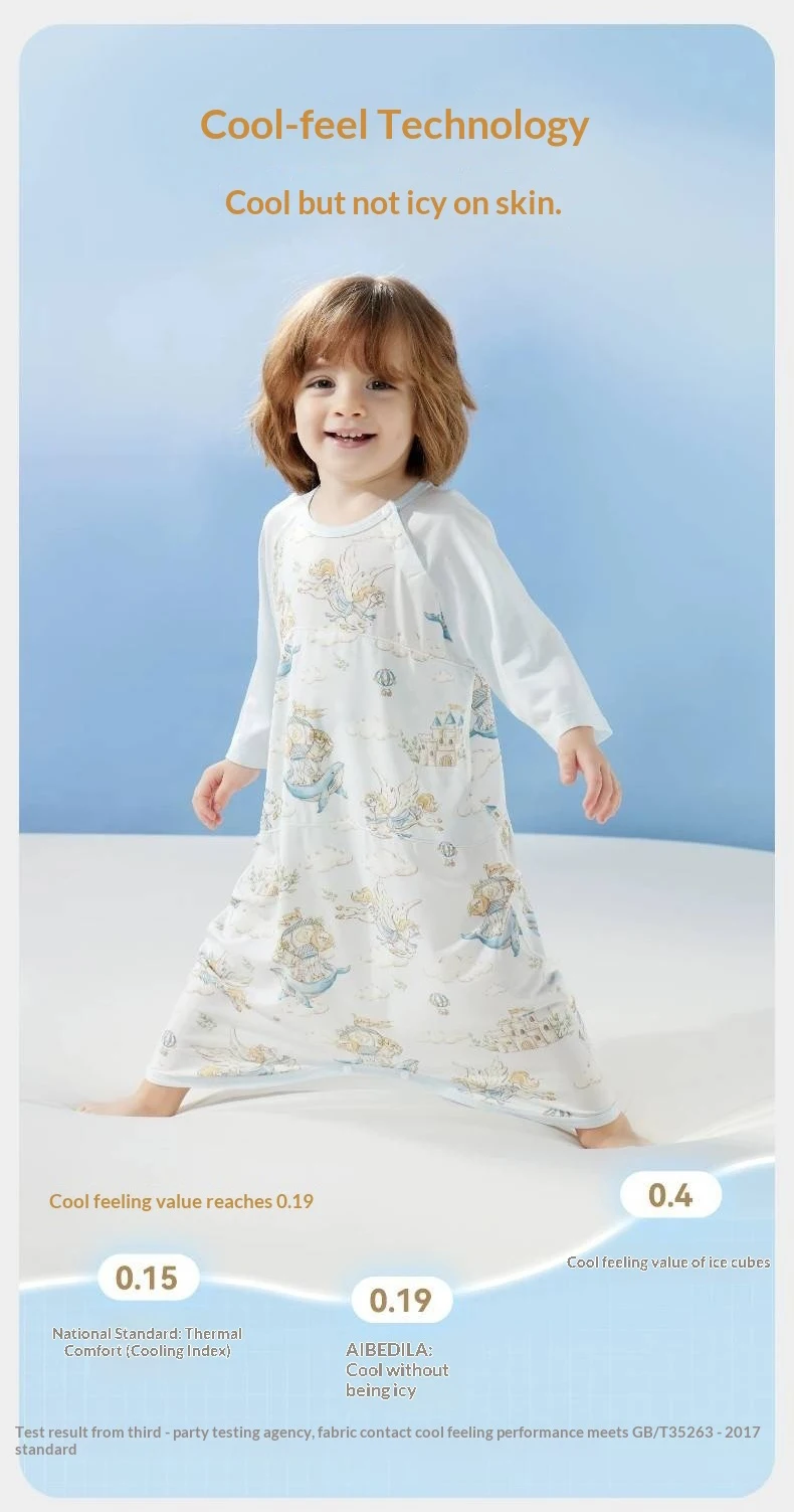 AIBEDILA Class A Modal Baby Sleep Sack Summer Thin Newborn Nightgown All Season Toddler Anti-Kick Sleeping Jumpsuit