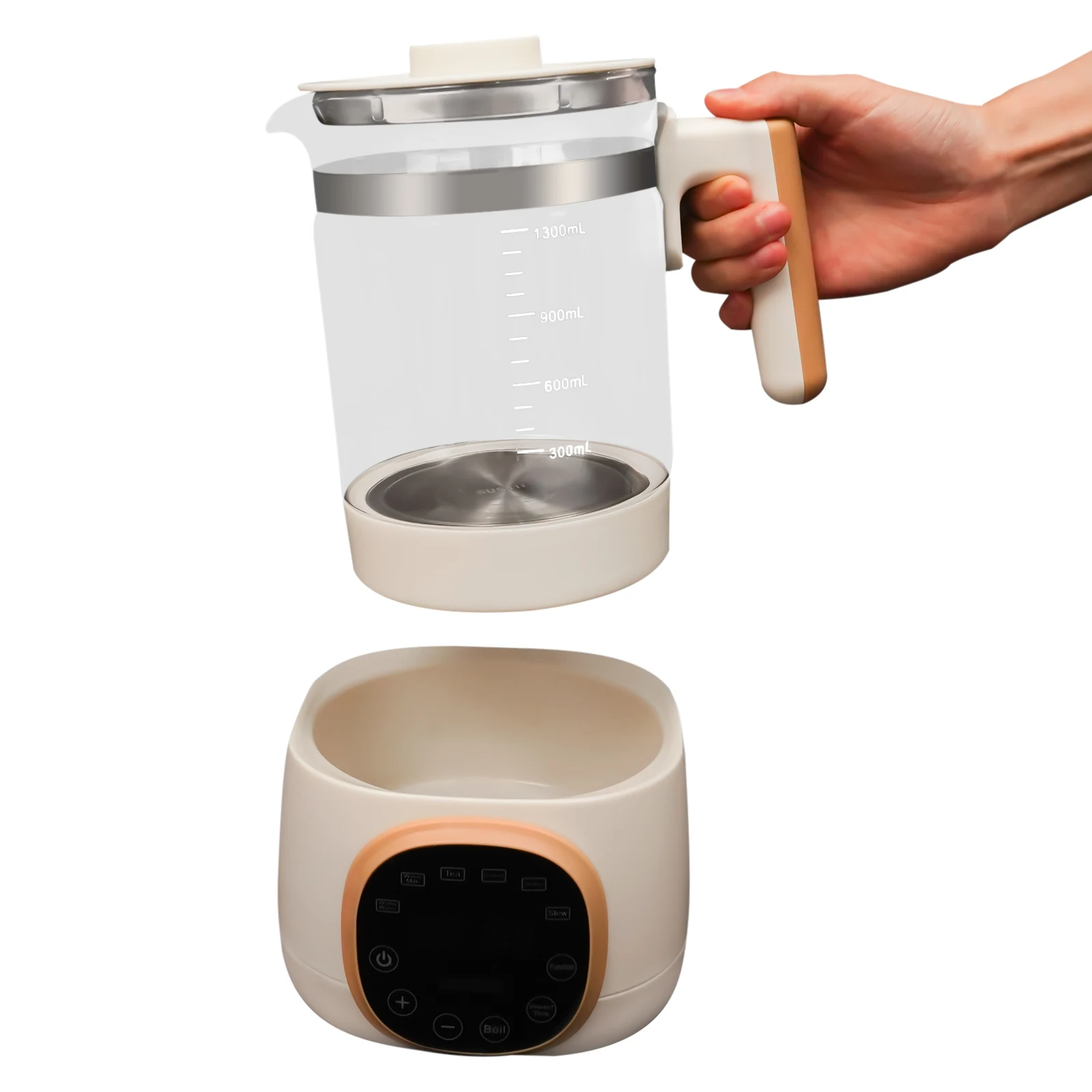 1.3L Baby Bottle Warmer, 600W Multifunctional Water Thermostat Kettle, 72h Constant Temp Infant Milk Temperature Regulator, , Kid Formula Heating Container, Household Baby Feeding Water Heater