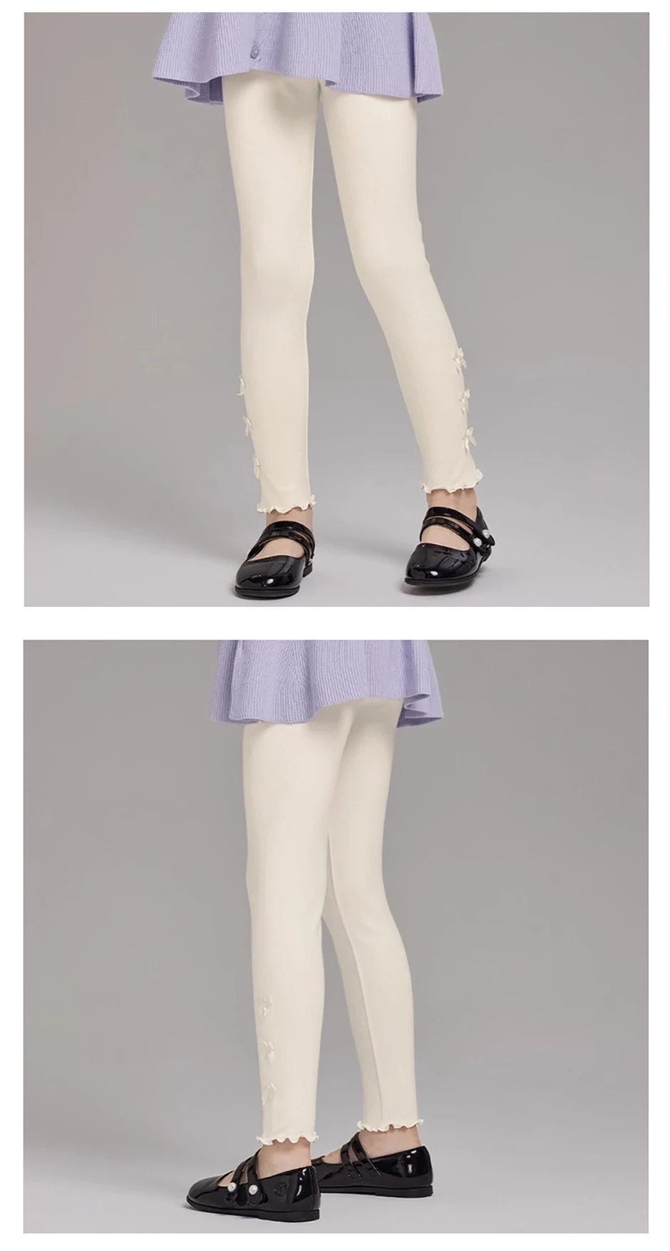 Dave Bella Children Bow Leggings Pants Spring Autumn Winter Warm Girls Elastic Trouses Kids 7-13 Years Legging DK3263600
