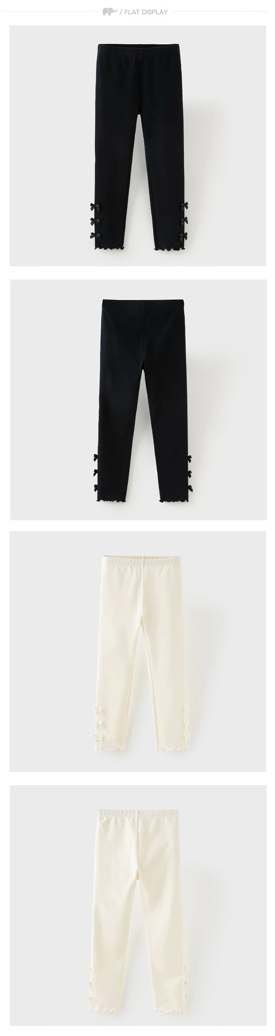 Dave Bella Children Bow Leggings Pants Spring Autumn Winter Warm Girls Elastic Trouses Kids 7-13 Years Legging DK3263600