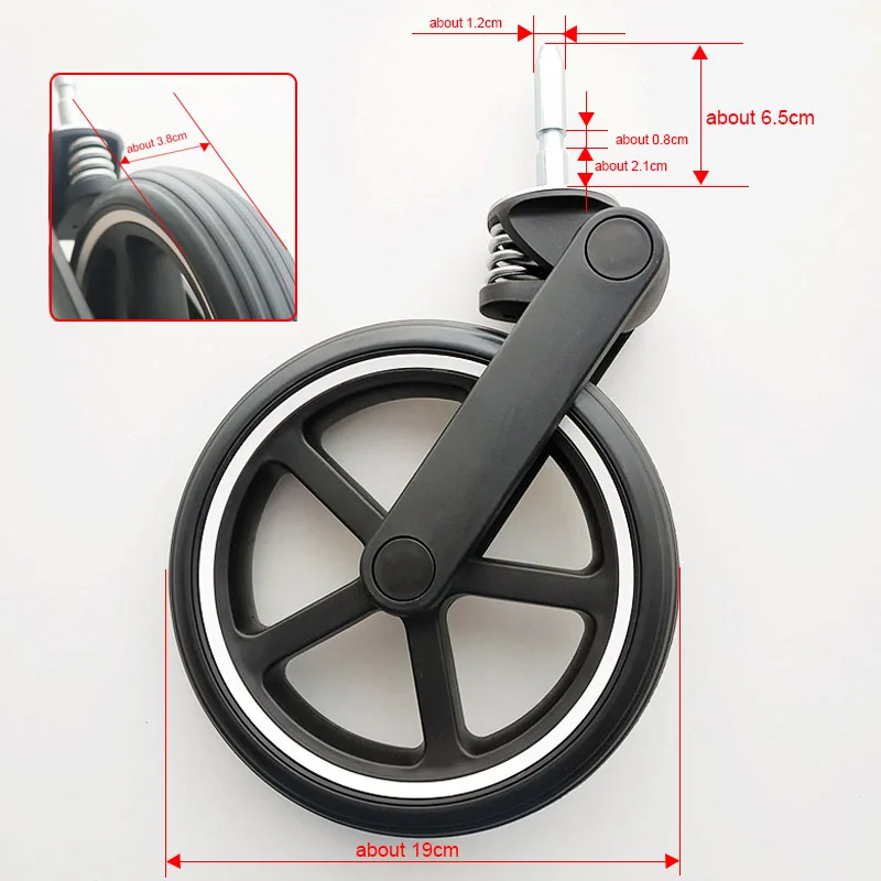 Stroller Front Wheel For Cybex Priam 3/4 Produced in 2019~2026 Pram DIY Baby Buggy Direct Replacement Accessories