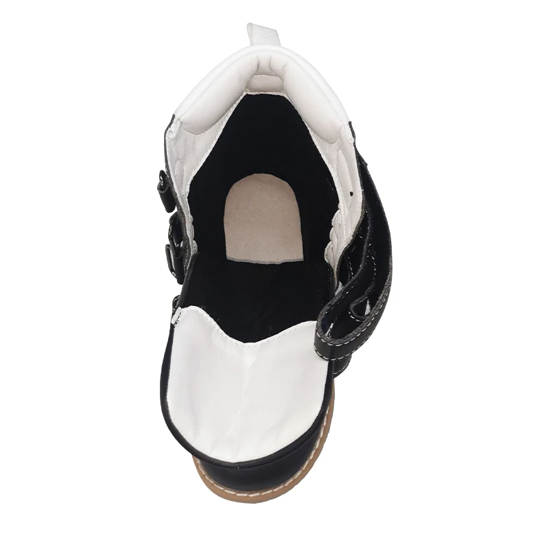 Winter Children Boots High Top Orthopedic Shoes For Kid Leather Boy Girl Toddler Mid Calf Varus Clubfoot Footwear Size22-31