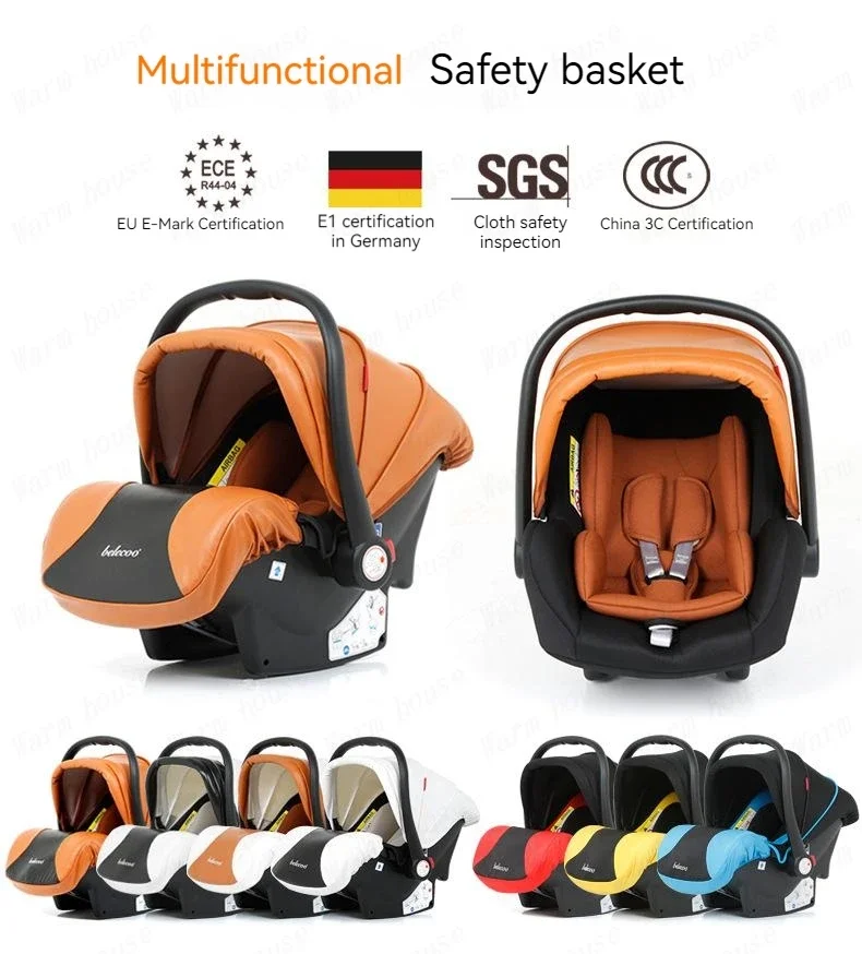 Luxury High-end Baby Stroller 3in1, Belecoo X6 High Landscape Baby Cart with Car Basket,can Sit, Lie Down and Fold Two-way Cart